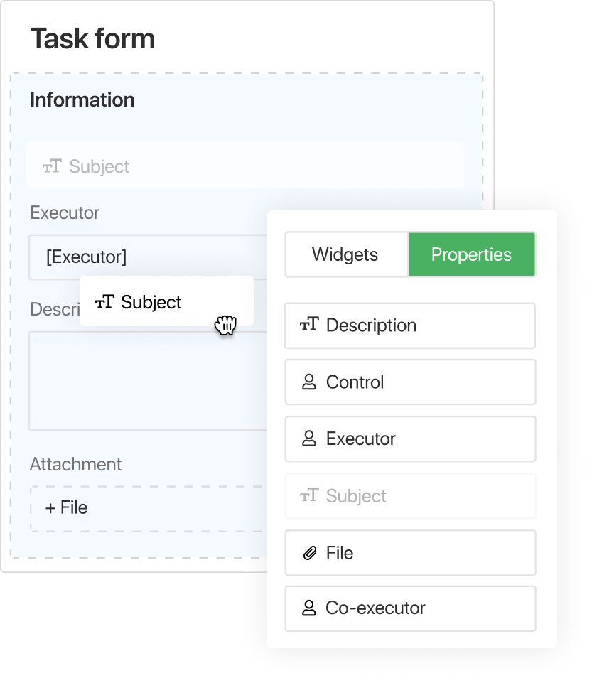Flexible task form customization