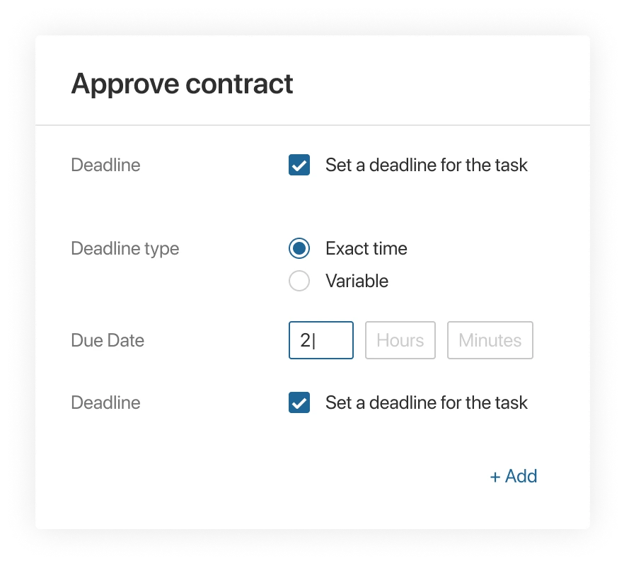 Time limit for tasks